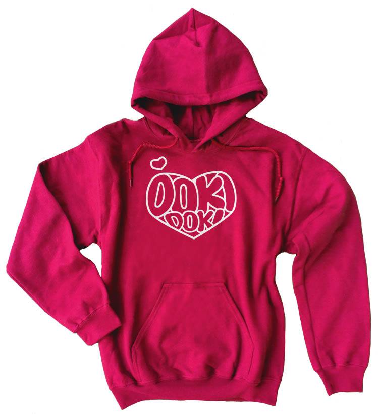 Doki Doki Pullover Hoodie - Red