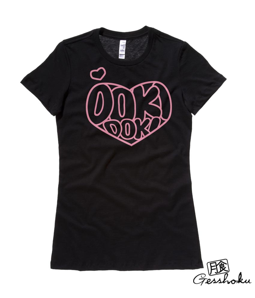 Doki Doki Ladies T-shirt - Pink/Black