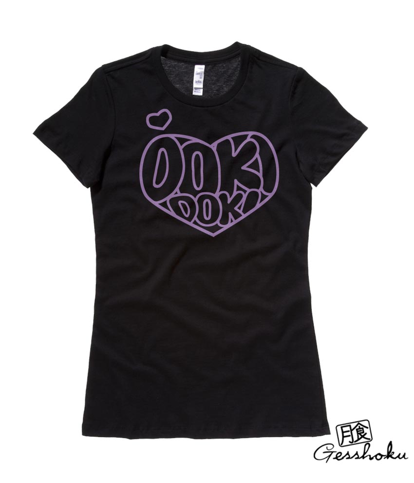 Doki Doki Ladies T-shirt - Purple/Black