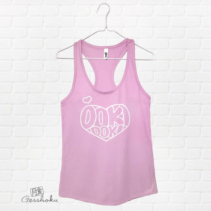 Doki Doki Heart Racerback Tank Top - Lilac