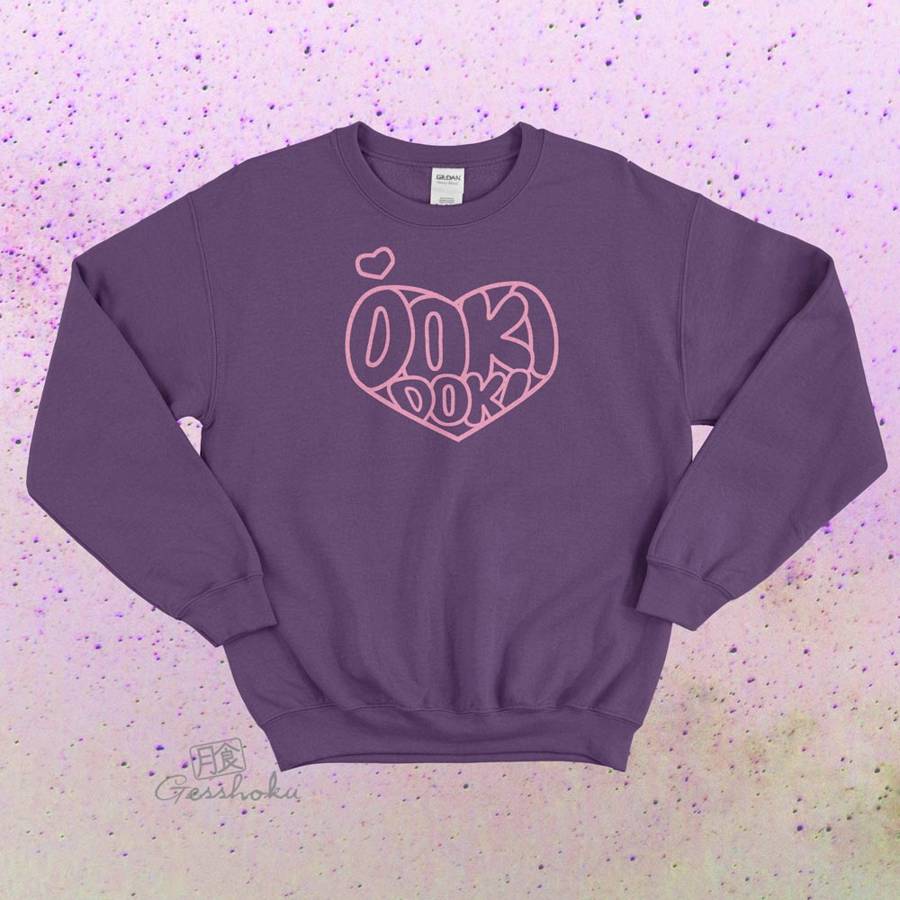 Doki Doki Crewneck Sweatshirt - Purple