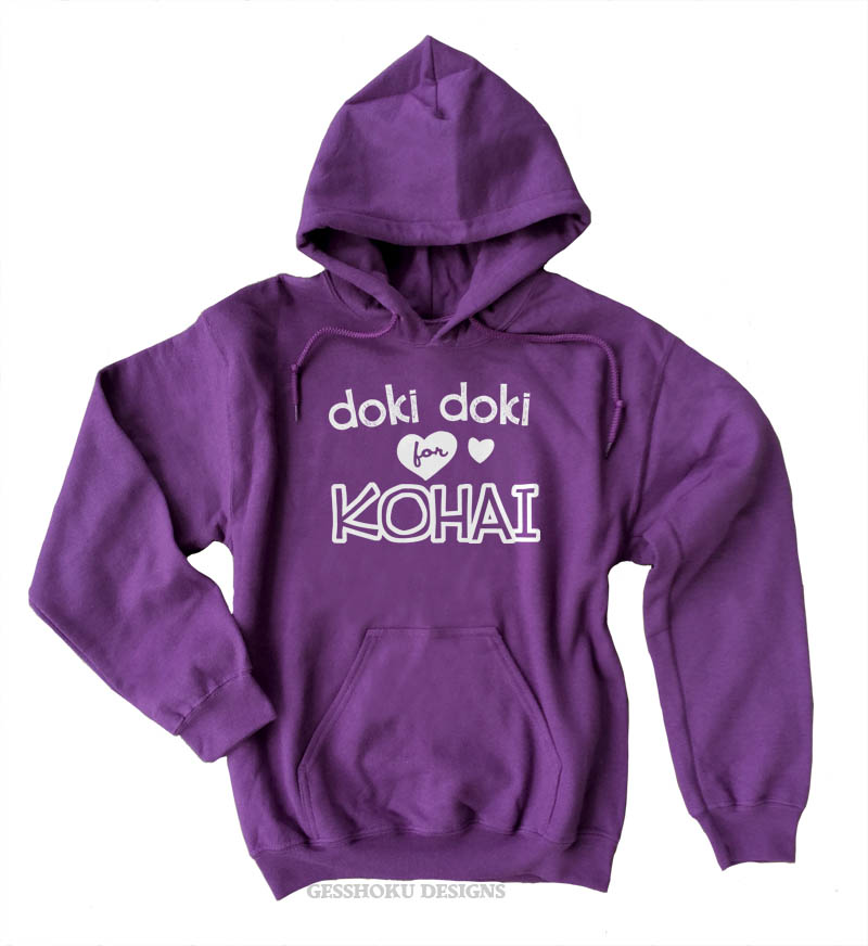 Doki Doki for Kohai Pullover Hoodie - Purple