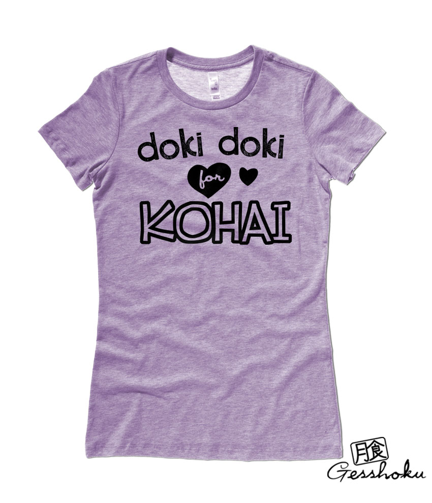 Doki Doki for Kohai Ladies T-shirt - Heather Purple