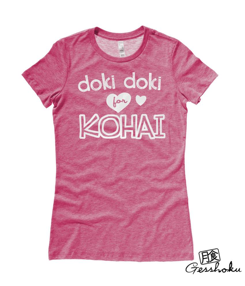 Doki Doki for Kohai Ladies T-shirt - Heather Raspberry