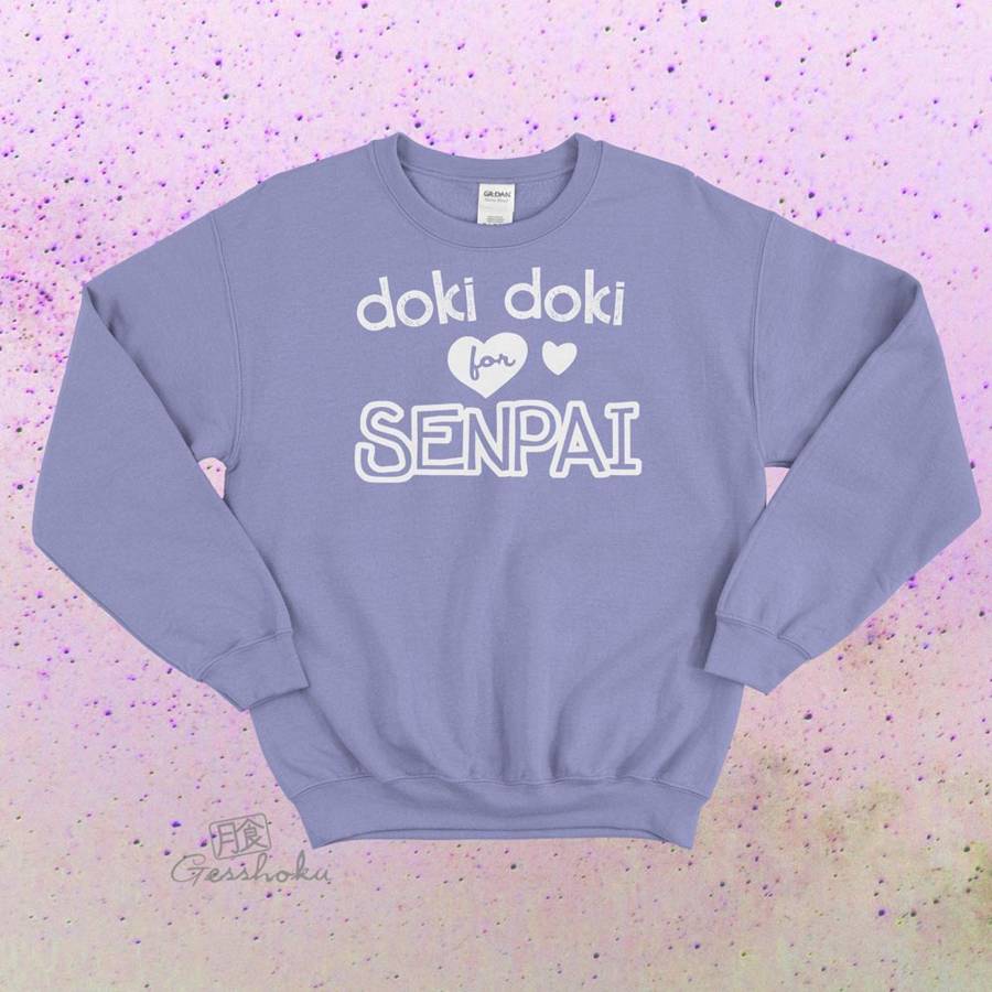 Doki Doki for Senpai Crewneck Sweatshirt - Violet