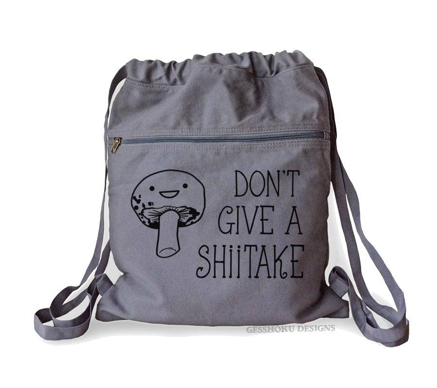 Don't Give a Shiitake Cinch Backpack - Smoke Grey
