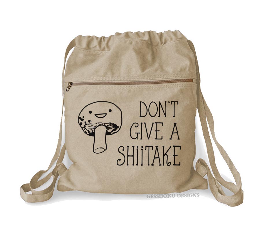 Don't Give a Shiitake Cinch Backpack - Natural