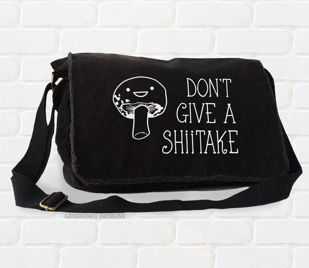 Don't Give a Shiitake Messenger Bag - Black