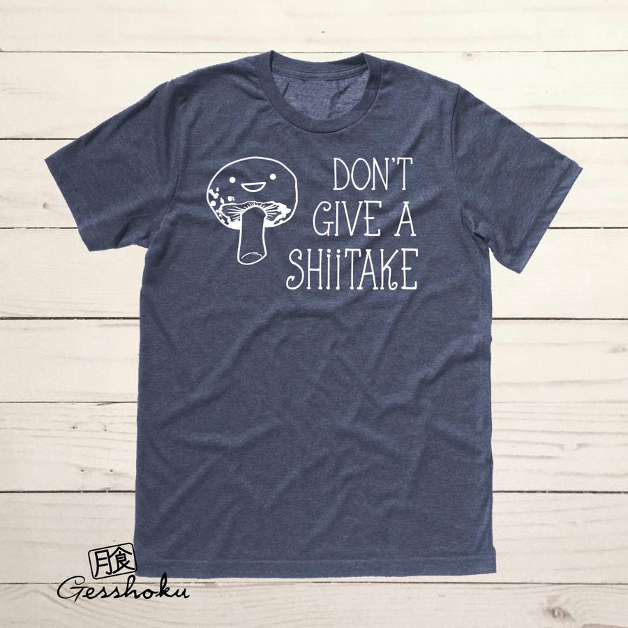 Don't Give a Shiitake T-shirt - Heather Navy