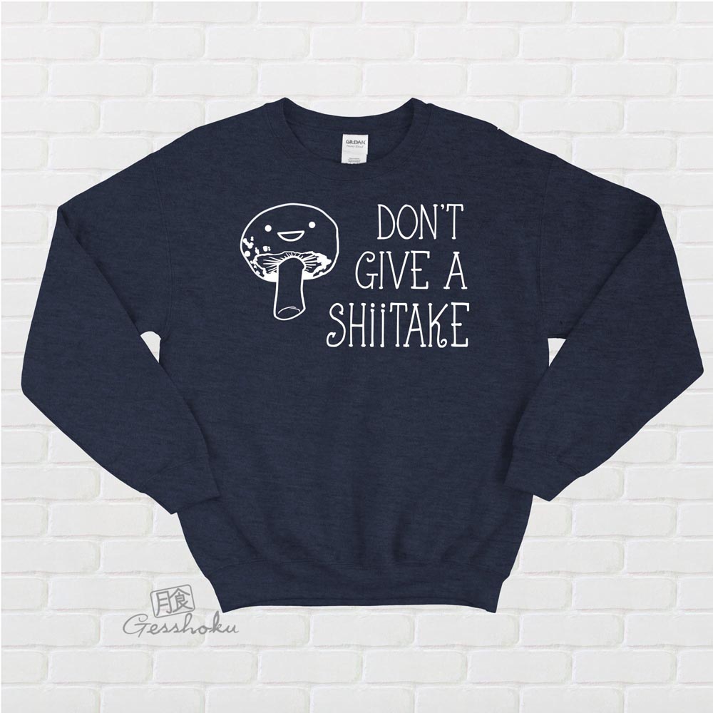 Don't Give a Shiitake Crewneck Sweatshirt - Heather Navy