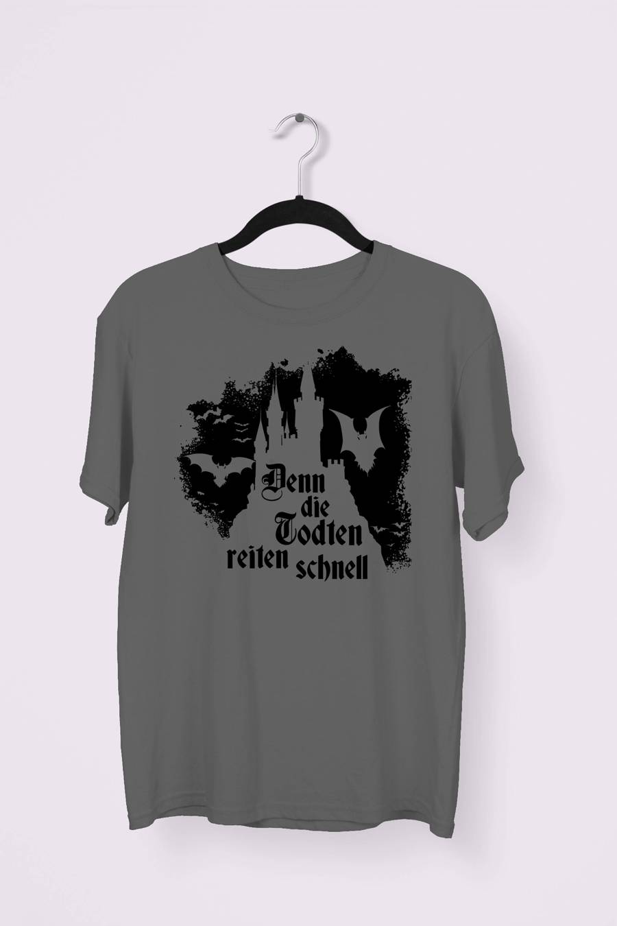 Dracula's Castle T-shirt - Charcoal Grey
