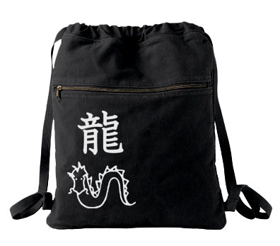 Year of the Dragon Cinch Backpack - Black