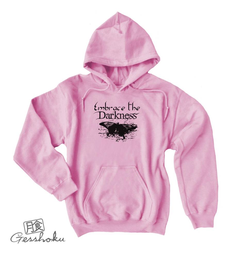 Embrace the Darkness Pullover Hoodie - Light Pink