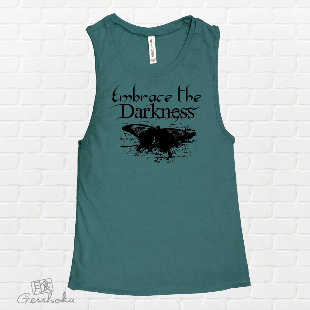 Embrace the Darkness Sleeveless Top - Dark Heather Teal