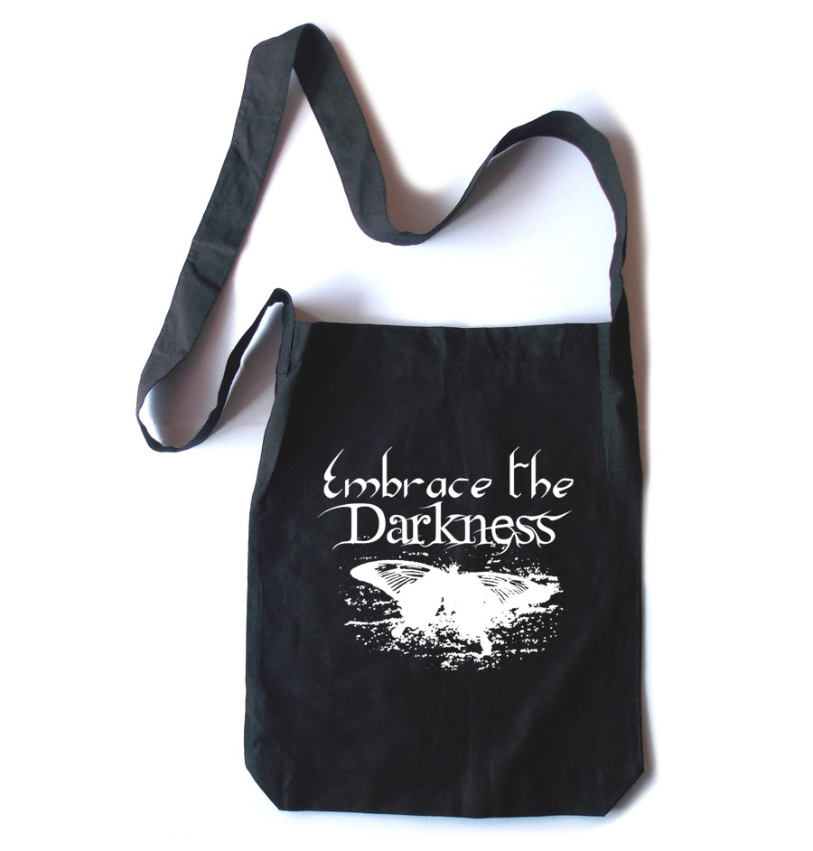 Embrace the Darkness Crossbody Tote Bag - Black