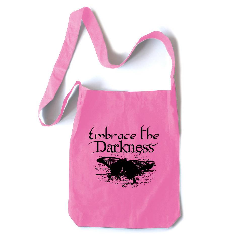 Embrace the Darkness Crossbody Tote Bag - Pink