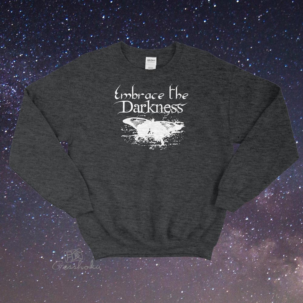 Embrace the Darkness Crewneck Sweatshirt - Heather Black
