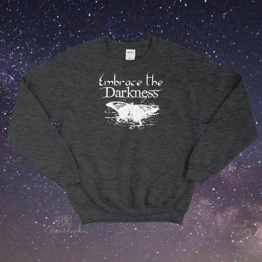 Embrace the Darkness Crewneck Sweatshirt - Heather Black