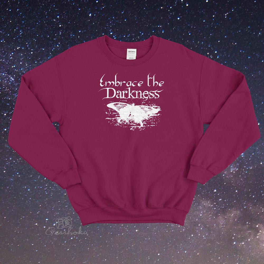 Embrace the Darkness Crewneck Sweatshirt - Maroon