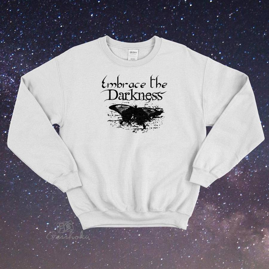 Embrace the Darkness Crewneck Sweatshirt - White