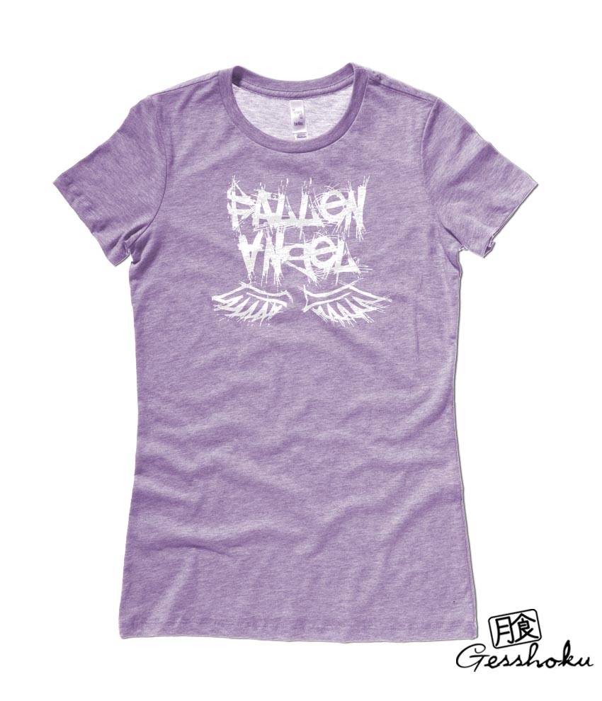 Fallen Angel Gothic Ladies T-shirt - Heather Purple