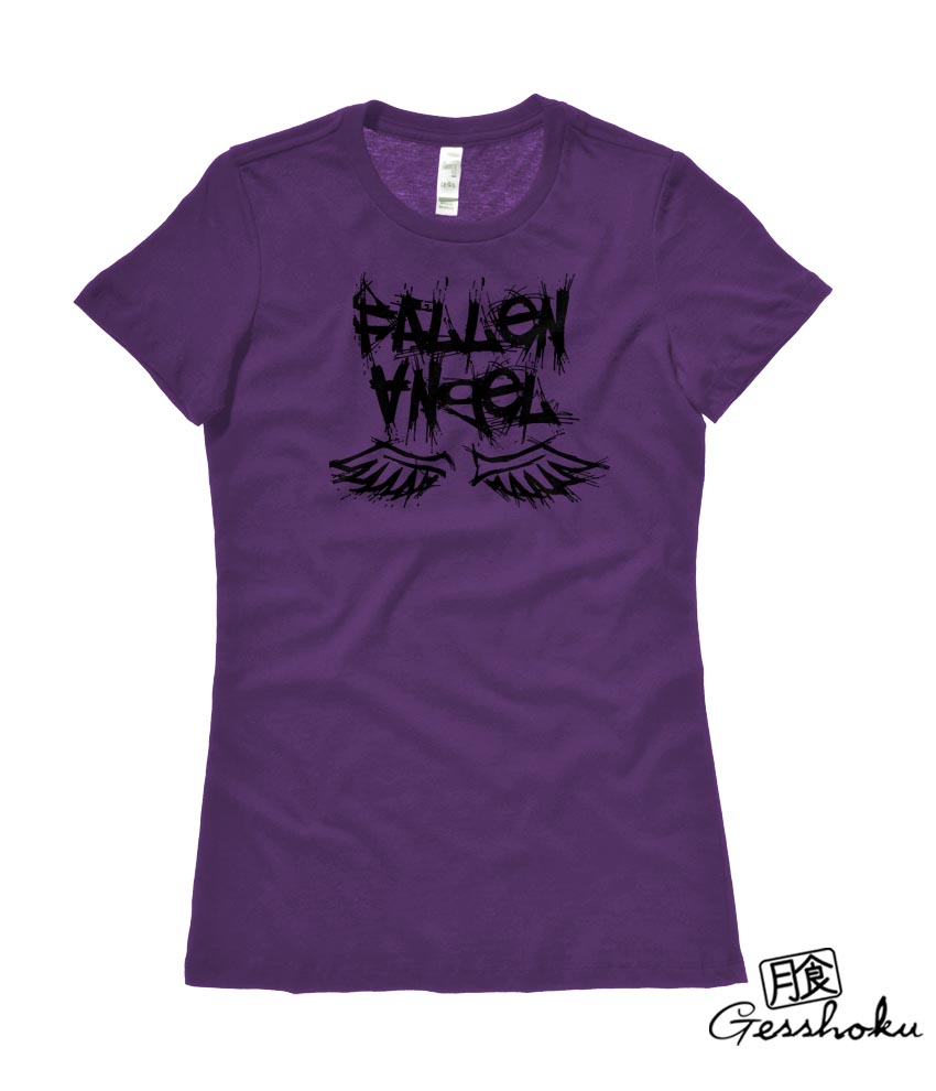 Fallen Angel Gothic Ladies T-shirt - Purple