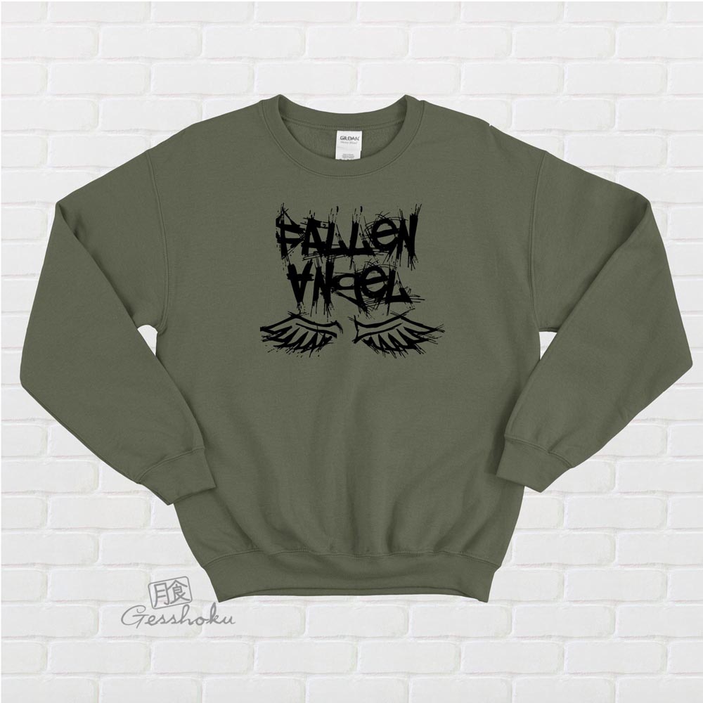 Fallen Angel Crewneck Sweatshirt - Olive Green