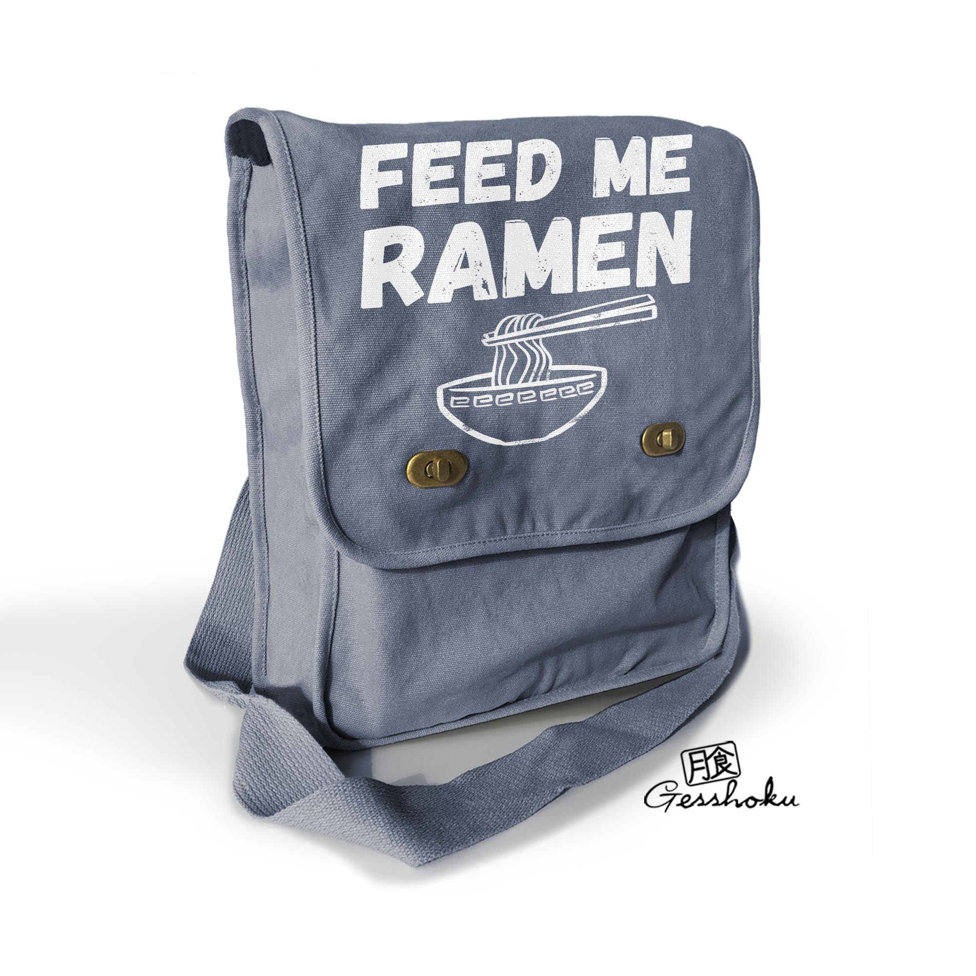 Feed Me Ramen Field Bag - Denim Blue