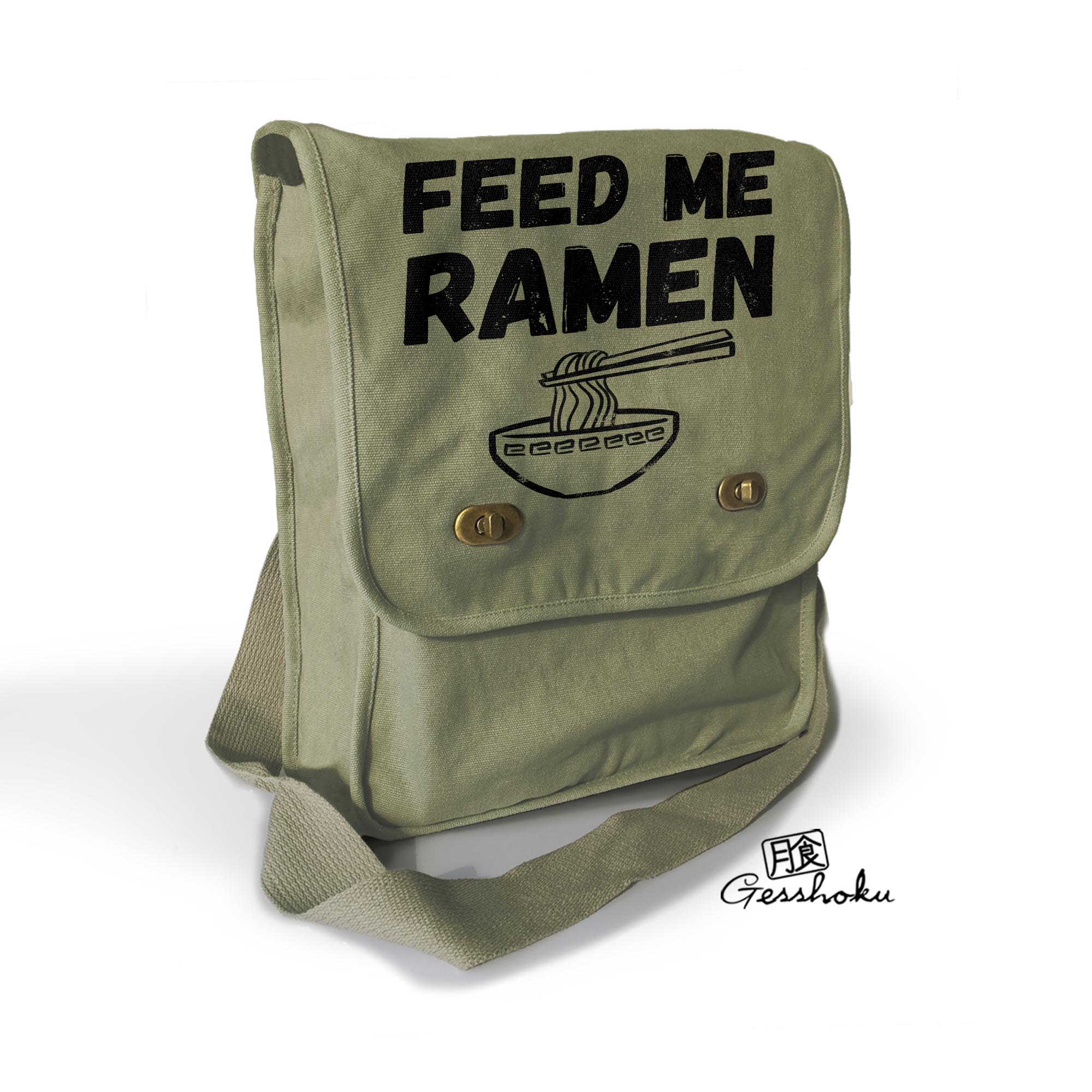 Feed Me Ramen Field Bag - Khaki Green