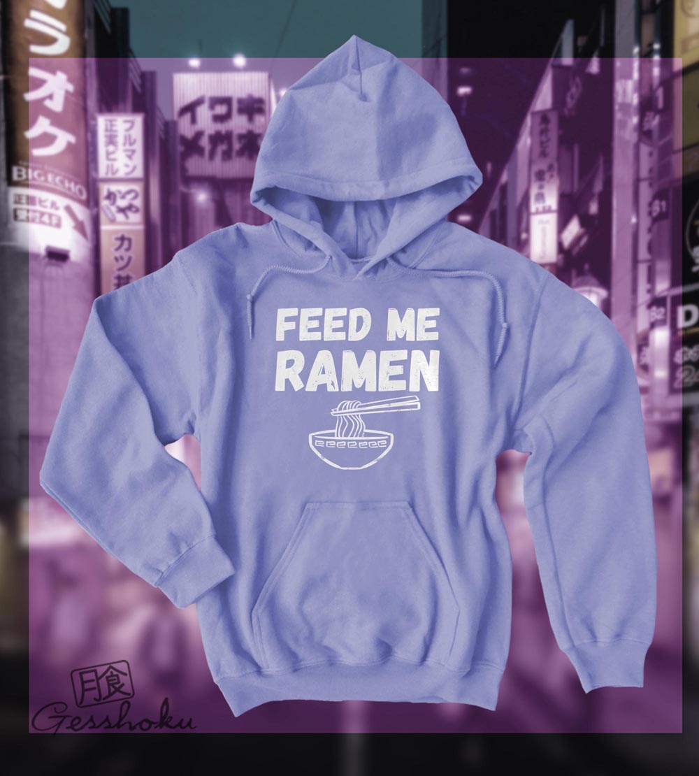 Feed Me Ramen Pullover Hoodie - Violet