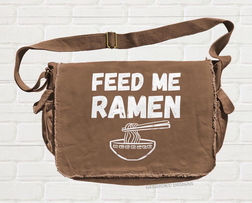 Feed Me Ramen Messenger Bag - Brown