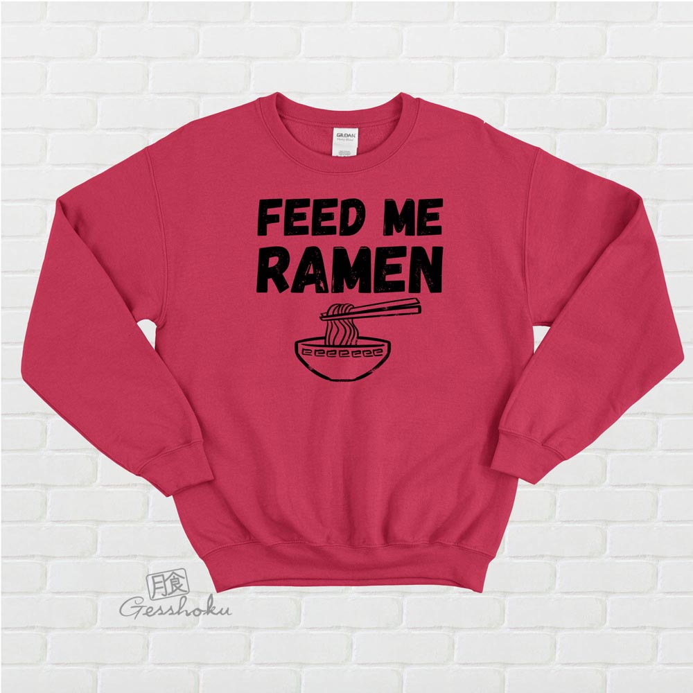 Feed Me Ramen Crewneck Sweatshirt - Red