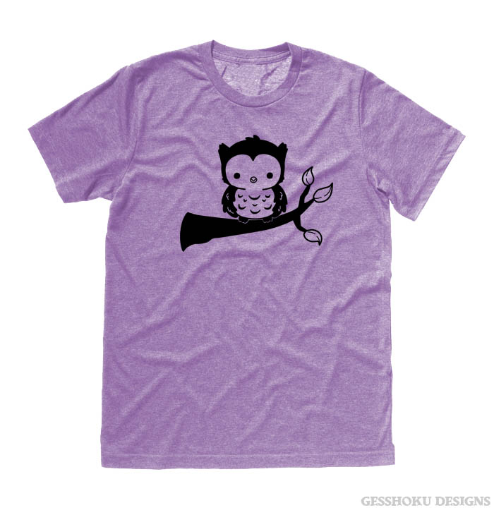 Fluffy Owl T-shirt - Heather Purple