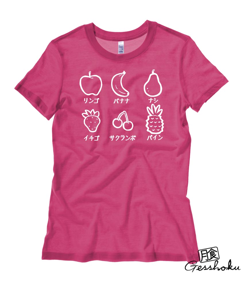 Fruits Party Ladies T-shirt - Hot Pink
