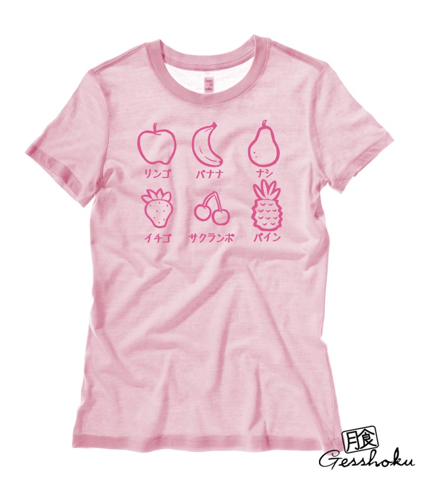Fruits Party Ladies T-shirt - Light Pink