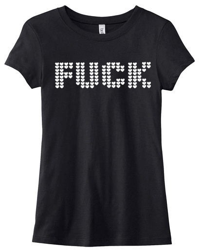 FUCK <3 Ladies T-shirt - Black