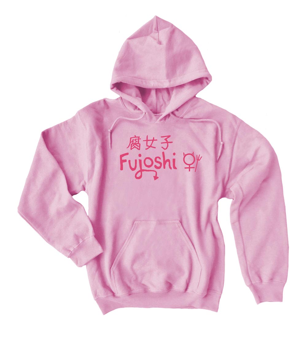 Fujoshi Pullover Hoodie - Light Pink