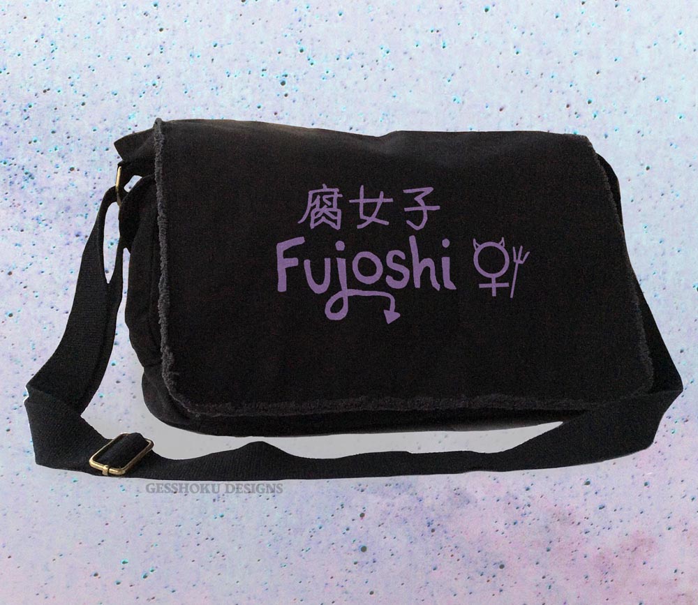 Fujoshi Messenger Bag - Black/Purple