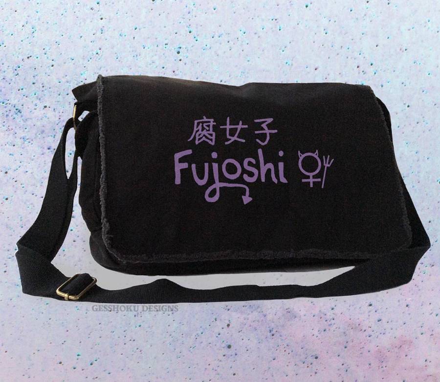 Fujoshi Messenger Bag - Black/Purple