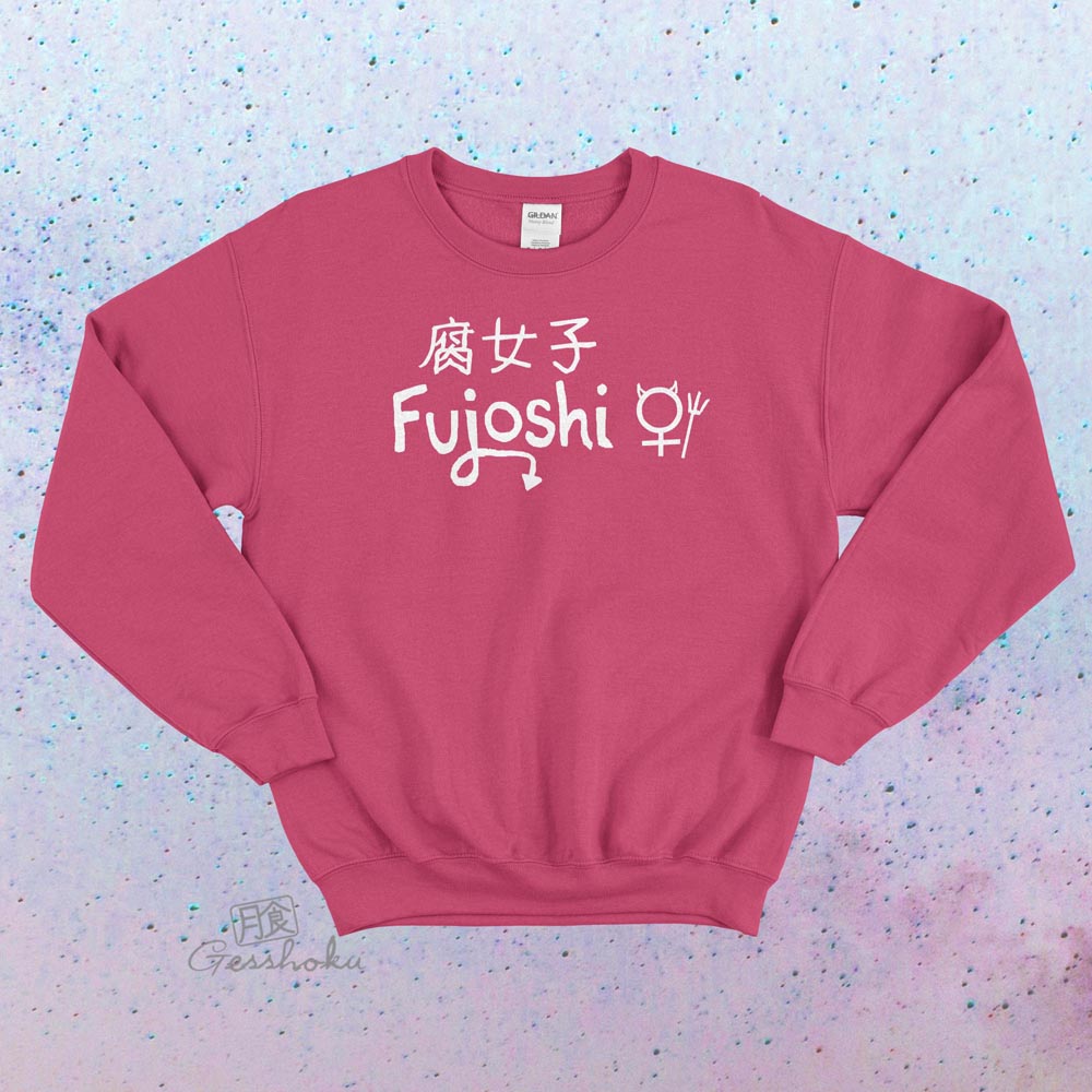 Fujoshi Crewneck Sweatshirt - Hot Pink