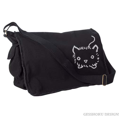 Fuzzy Kitten Messenger Bag - Black-