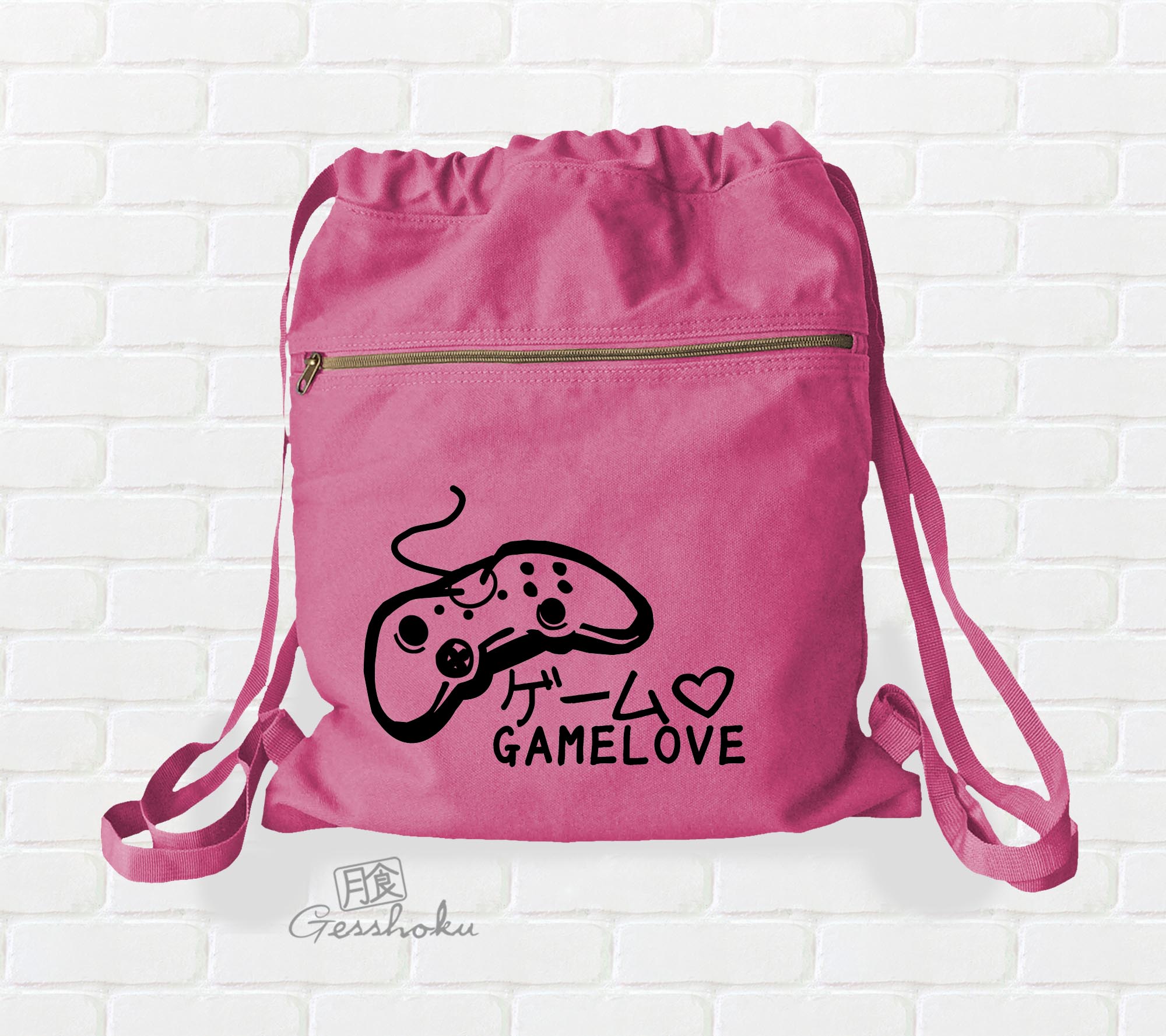 Game Love Cinch Backpack - Pink