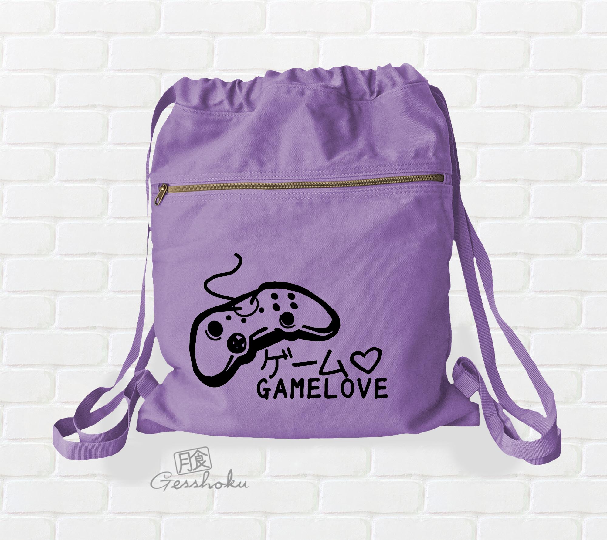 Game Love Cinch Backpack - Purple