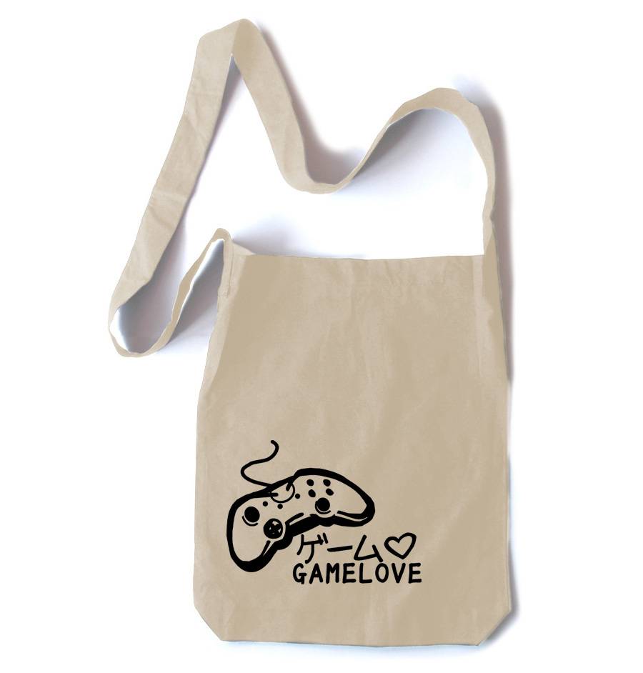 Game Love Crossbody Tote Bag - Natural