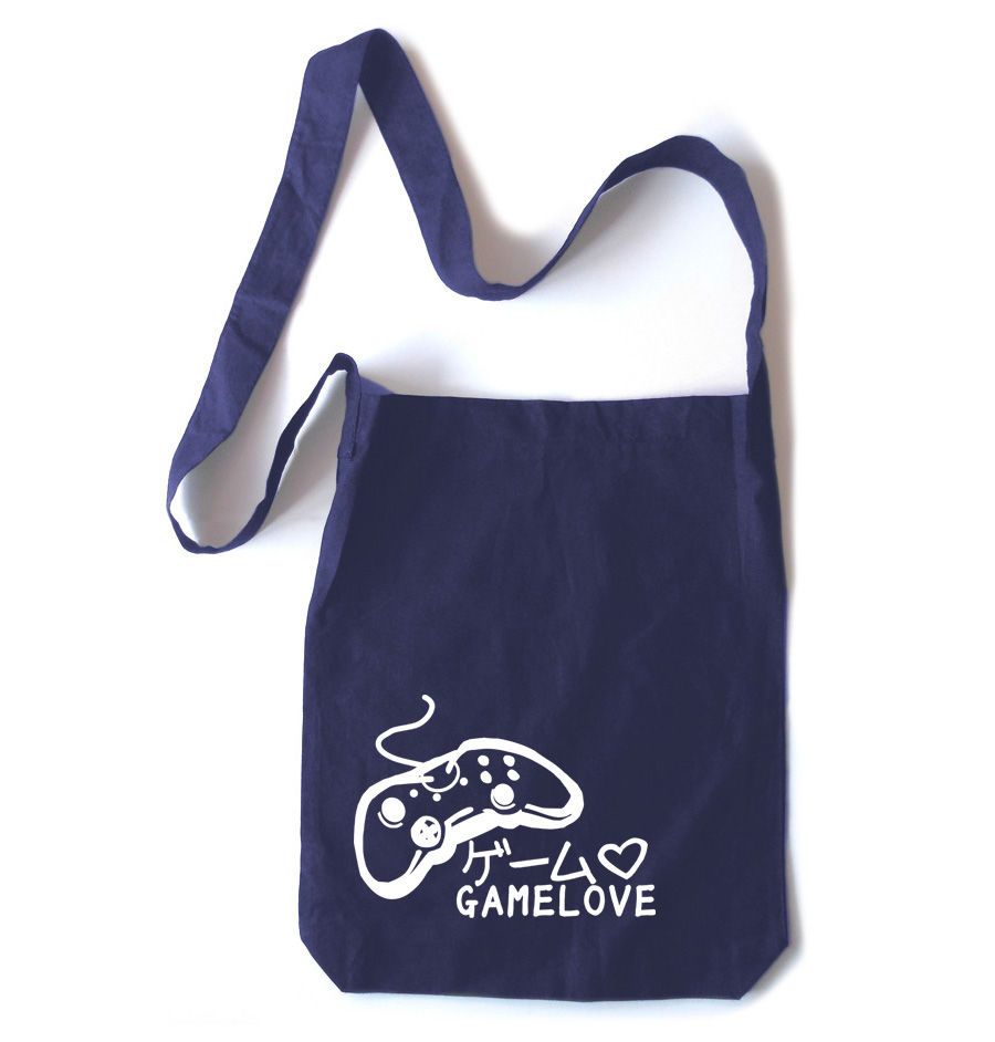 Game Love Crossbody Tote Bag - Navy Blue