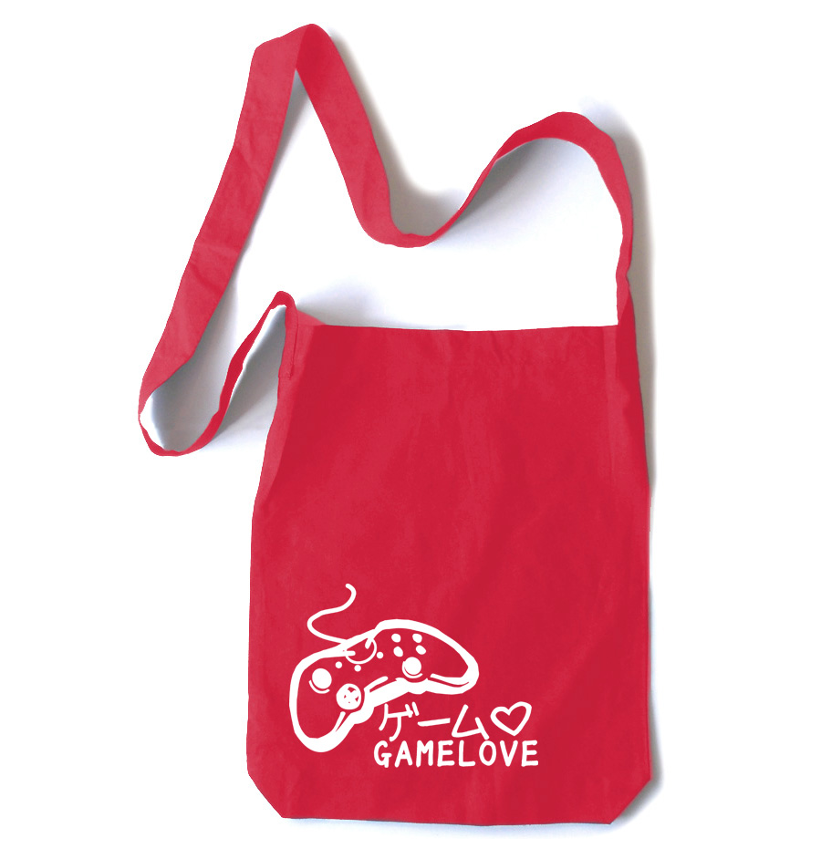 Game Love Crossbody Tote Bag - Red