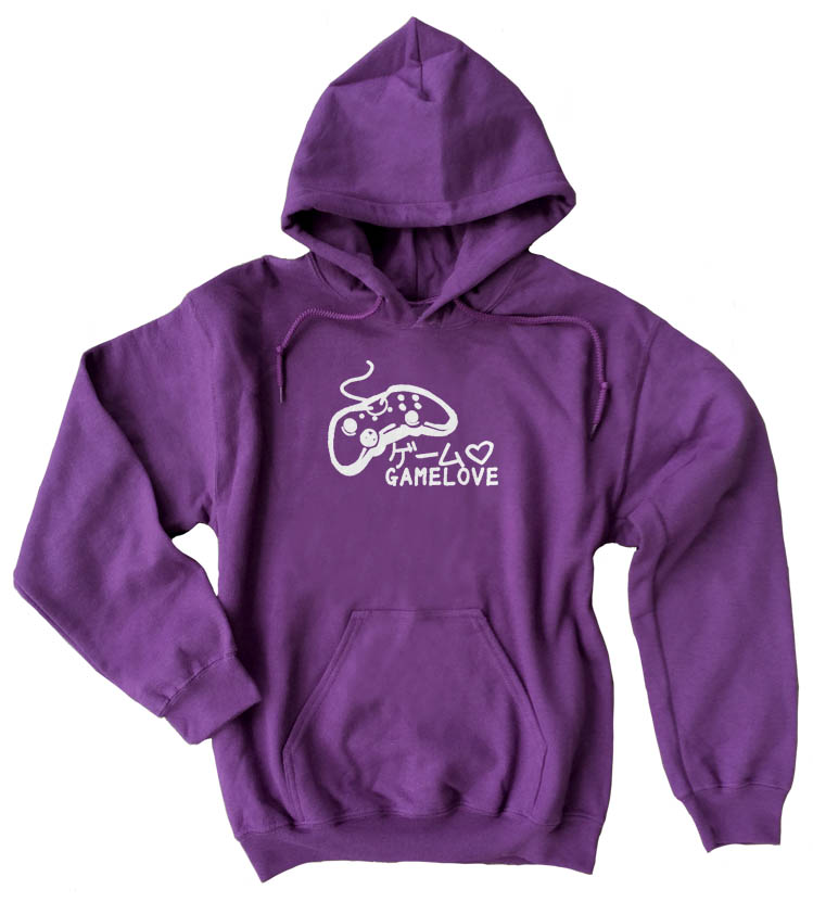 Game Love Pullover Hoodie - Purple