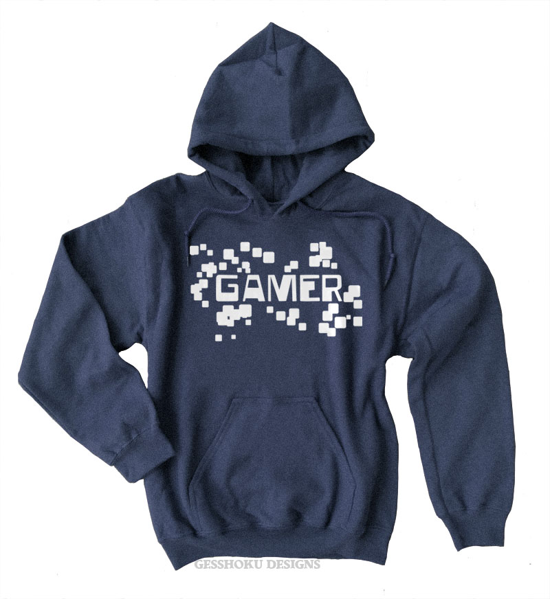 Gamer Floating Pixels Pullover Hoodie