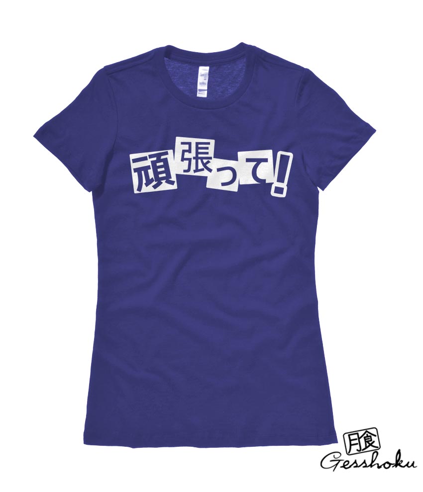 Ganbatte! Ladies T-shirt - Royal Blue