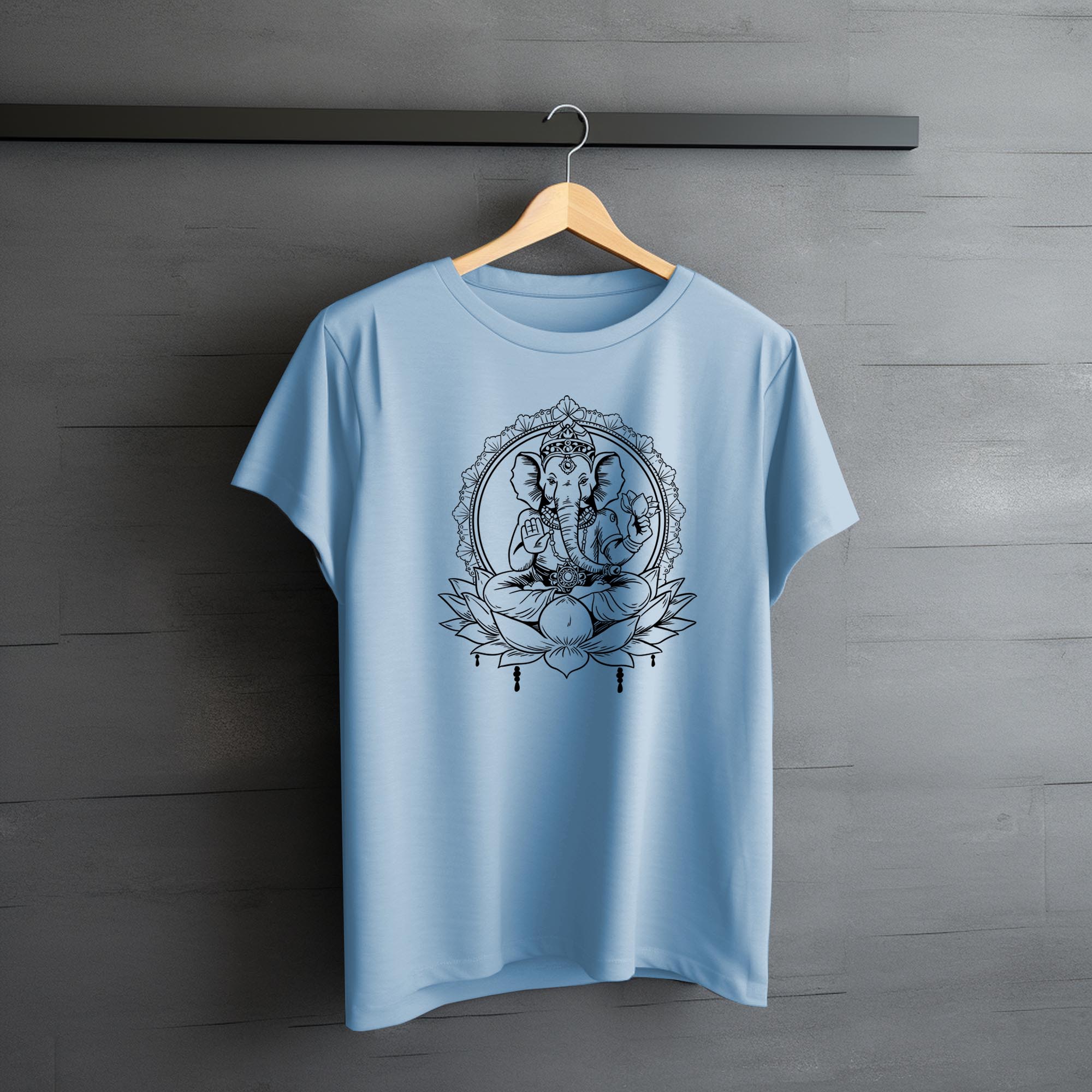 Ganesh T-shirt - Light Blue